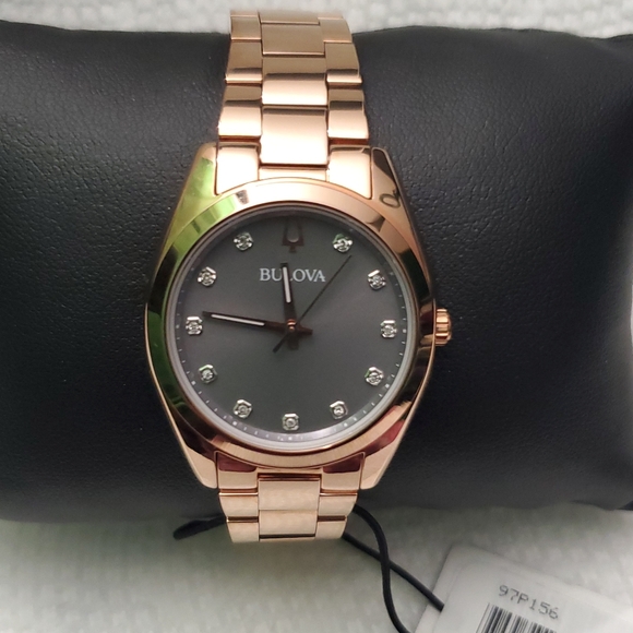 ***BRAND NEW*** Bulova Women's Quartz Diamond Accent Rose Gold-Tone Watch - Picture 13 of 14